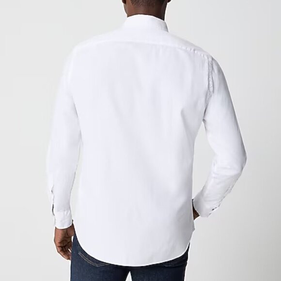 J. Crew Men's Slim-Flex Casual Button Down Shirt White Size L NWT - Picture 2 of 7